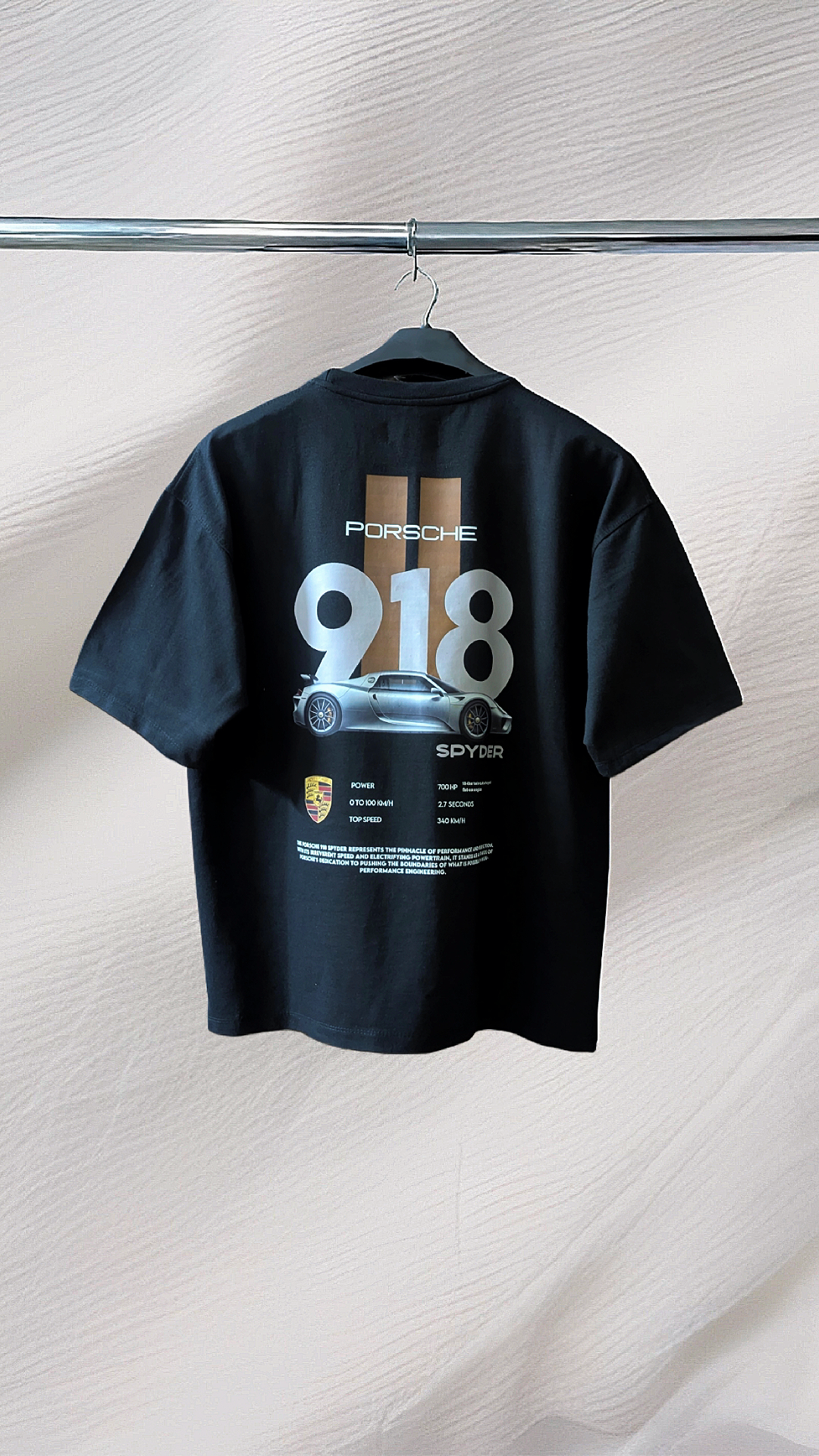 918 SPYDER // LEGACY DROPSHOULDER TEE (Black)