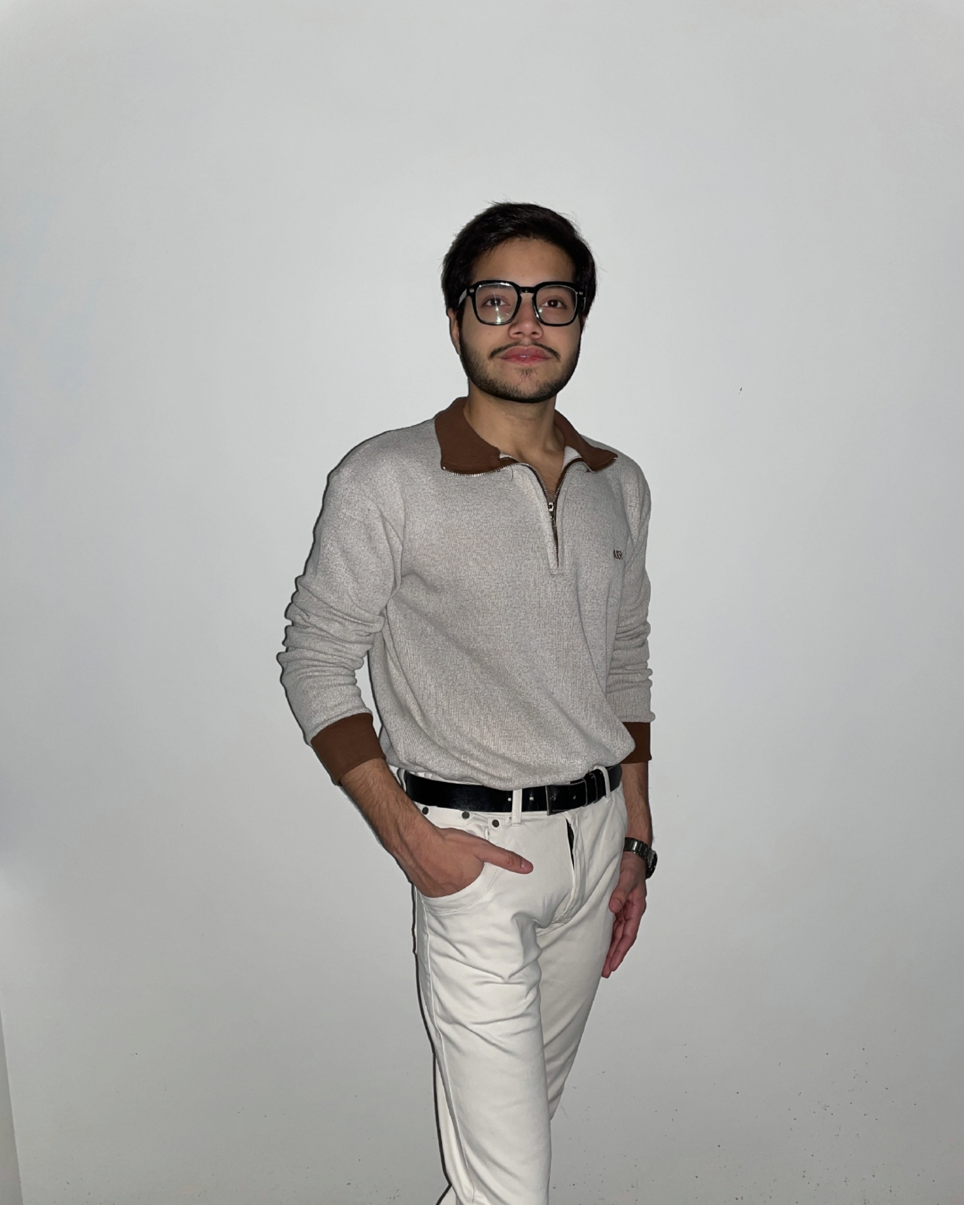 Vaseroz Relaxed Quarter-Zip Knit