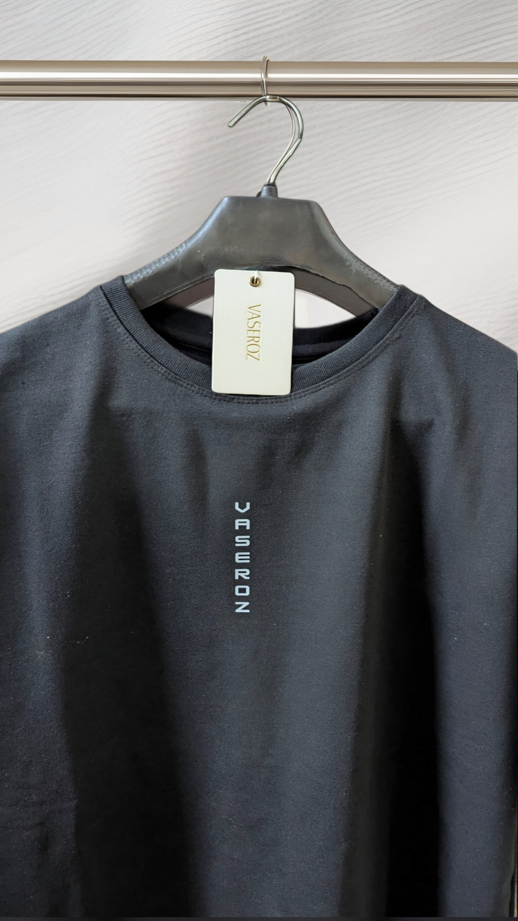 VERTICAL SERIES // ESSENTIAL DROPSHOULDER TEE  (Black)