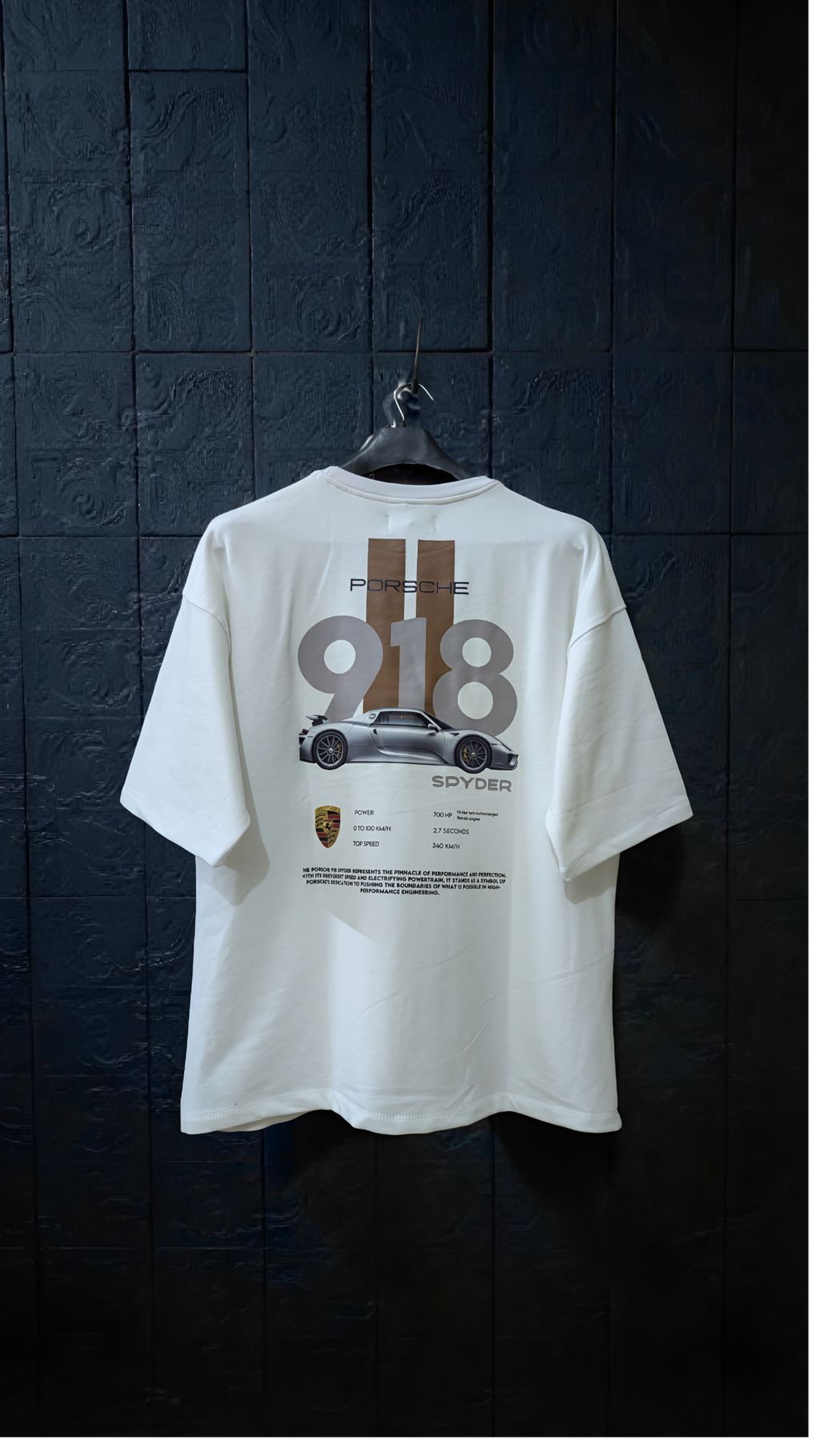 918 SPYDER // LEGACY DROPSHOULDER TEE (White)