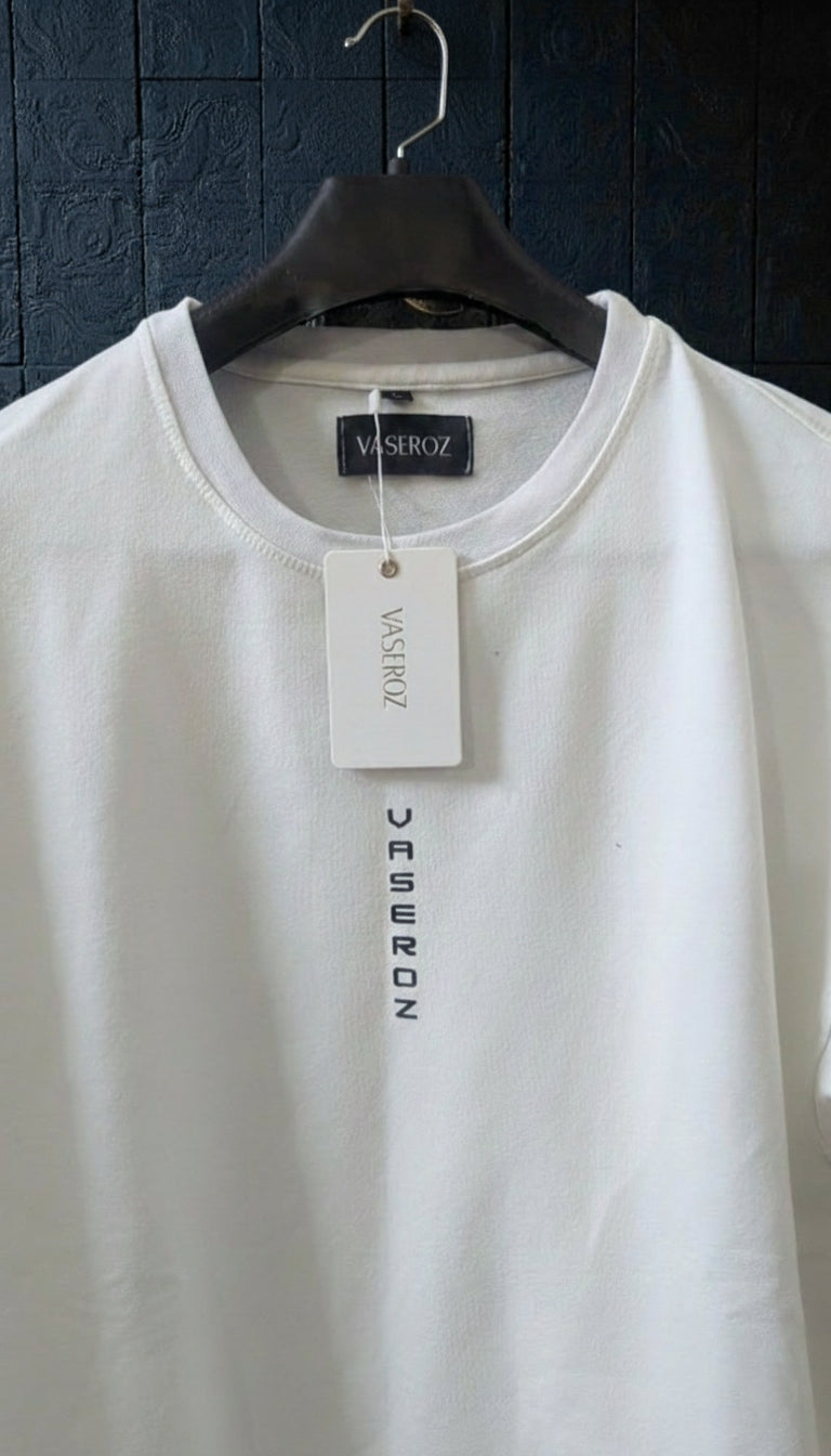 VERTICAL SERIES // ESSENTIAL DROPSHOULDER TEE  (White)